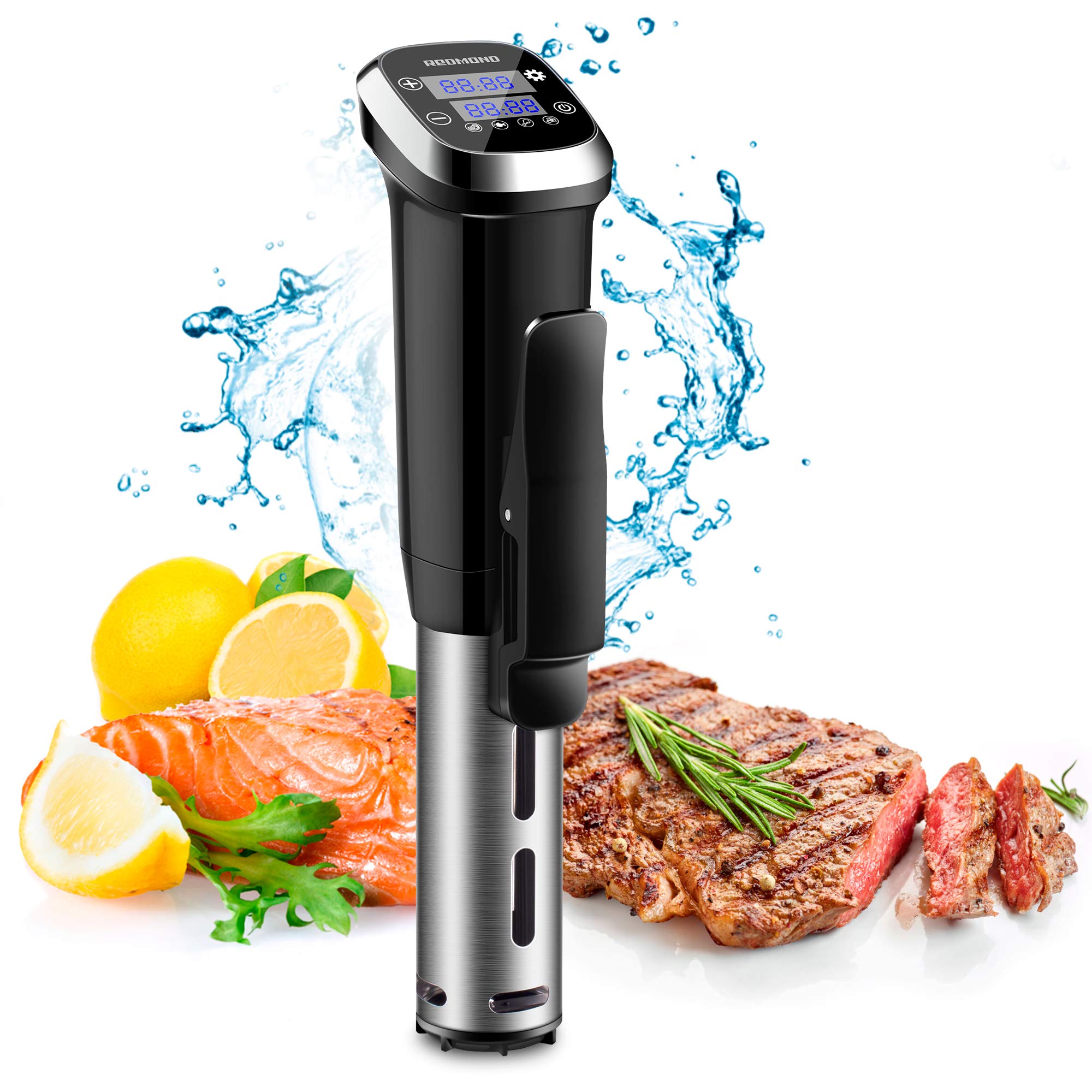 REDMOND Sous Vide Machine, Accurate Immersion Circulator Cooker 1000W, Ultra Quiet, Stainless Steel Precise cooker, IPX7 Waterproof