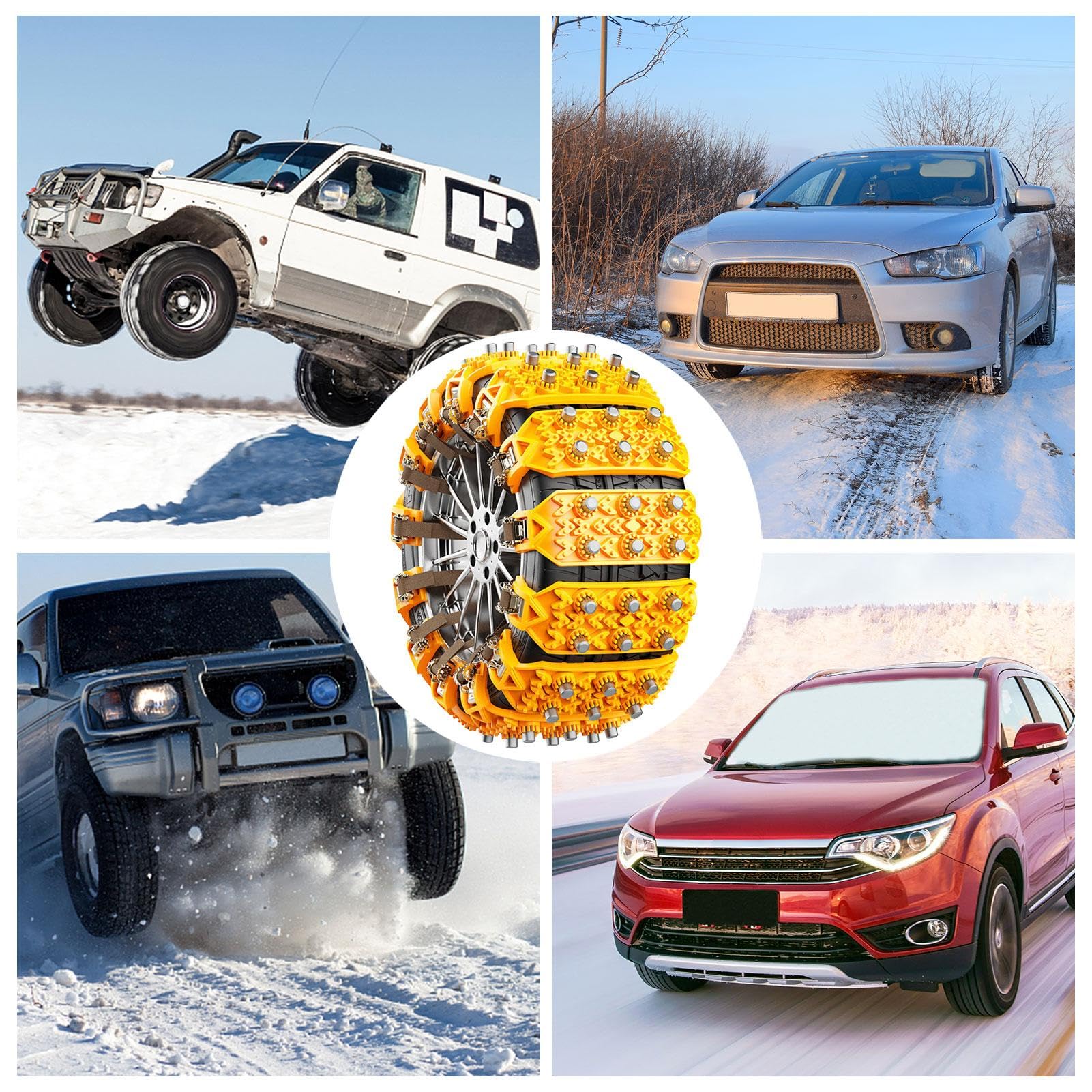 Catene per pneumatici per auto, Catene da neve per auto, Catene per | pneumatici di trazione antiscivolo robuste,Catene di sicurezza per pneumatici, catene da neve e catene di trazione per camion