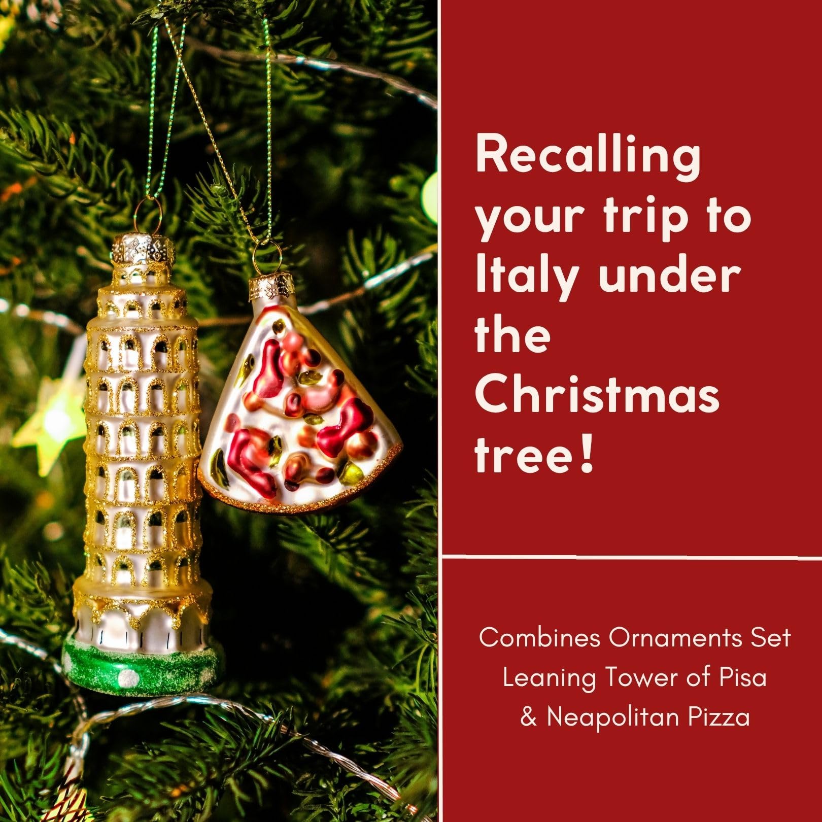 Amazon｜Amanman イタリアンクリスマスツリーオーナメント 2個パック