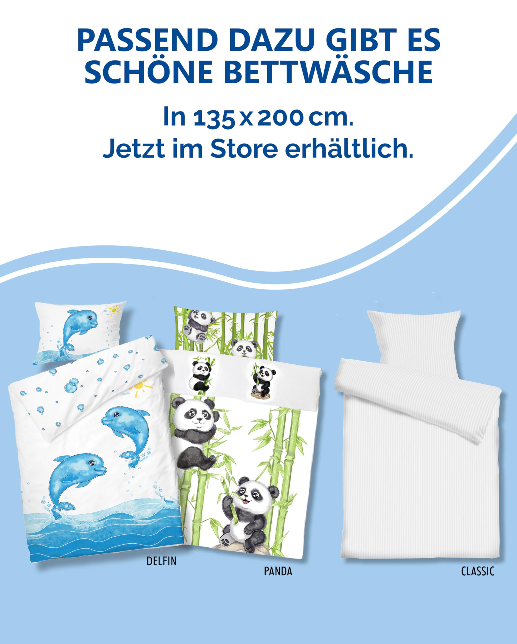 Koru Kids®️ Bettdecke 155x220 cm - mit 95° waschbar - extra Hygiene für