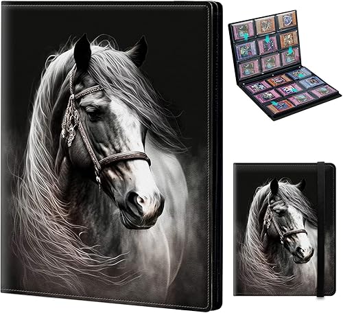 Miniatura 8 de Rading - Carpeta de tarjetas para Pokémon, béisbol, fútbol, hockey, fútbol, deporte, TCG, MTG, Yugioh, tarjetero con 4 bolsillos, funda de 160