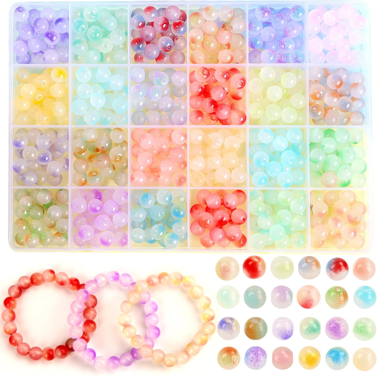 Cuentas de vidrio multicolor facetado Briolette Cristal de Austria Cuentas de vidrio multicolor facetado Briolette Cristal de Austria