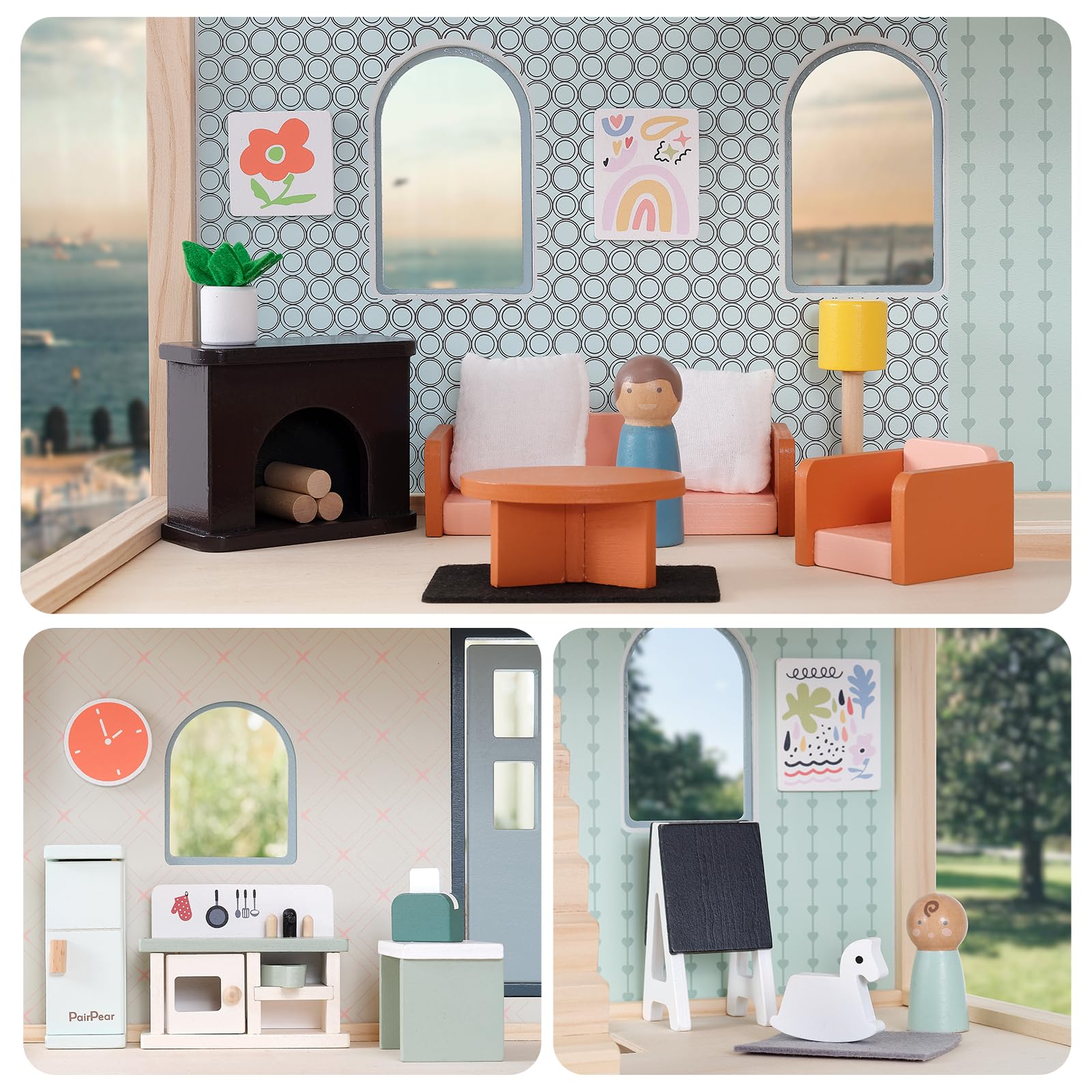 Kidkraft Dollhouse Dolls House Furniture Wooden Set Miniature