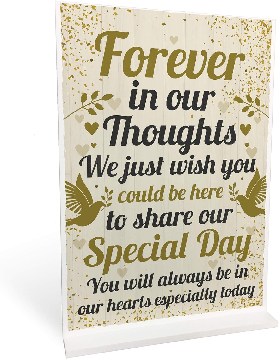 RED OCEAN Wedding Memory Memorial Table Decoration Standing Plaque Wedding Decoration Keepsake