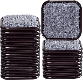 1 3/4" Square Carpet Bottom Furniture Caster Cups Furniture Coasters 24Pack