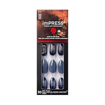 ✨ Spooky & Glam! 👻 Glow-in-the-Dark Halloween Press-On Nails ✨