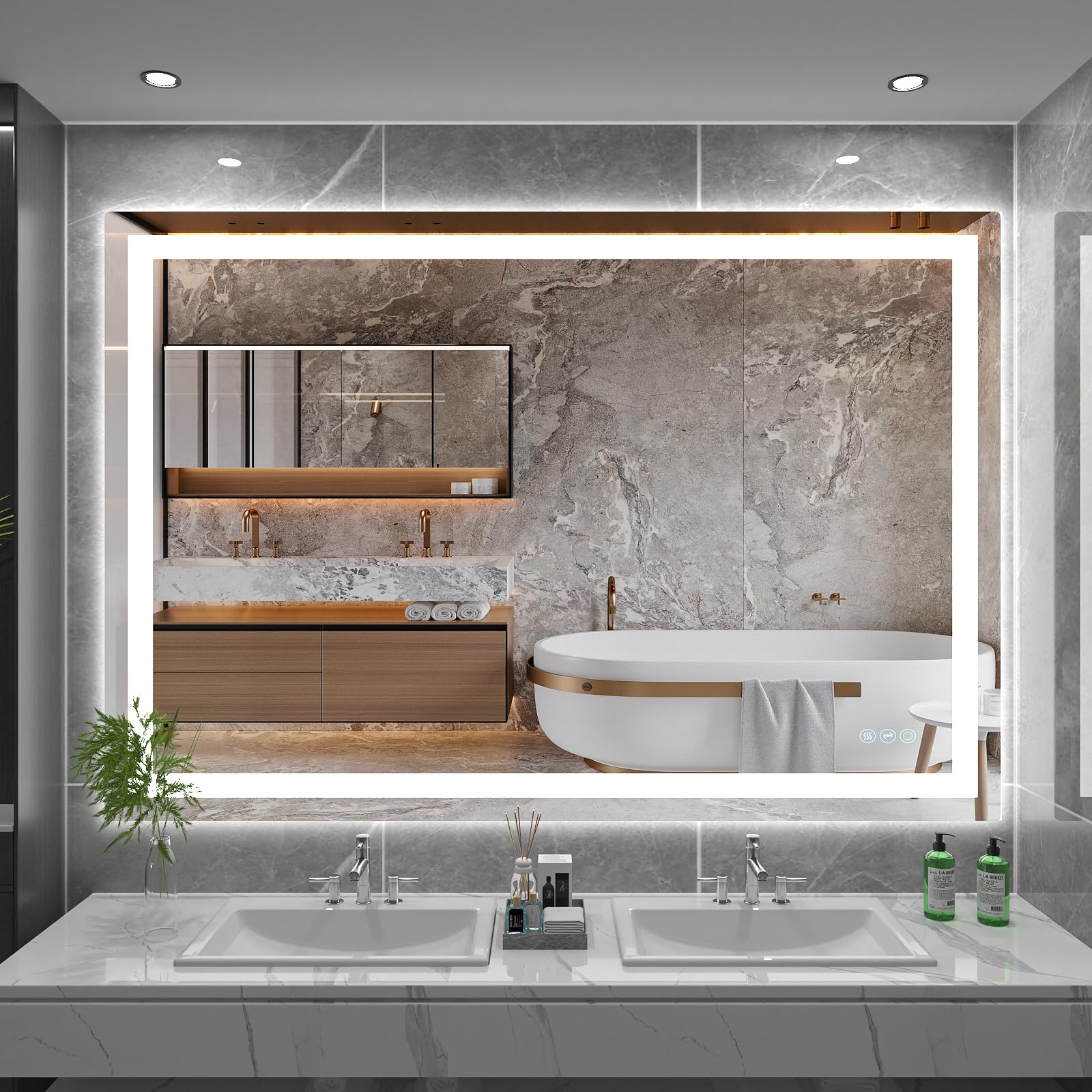 Biyatuos LED Bathroom Mirror,40