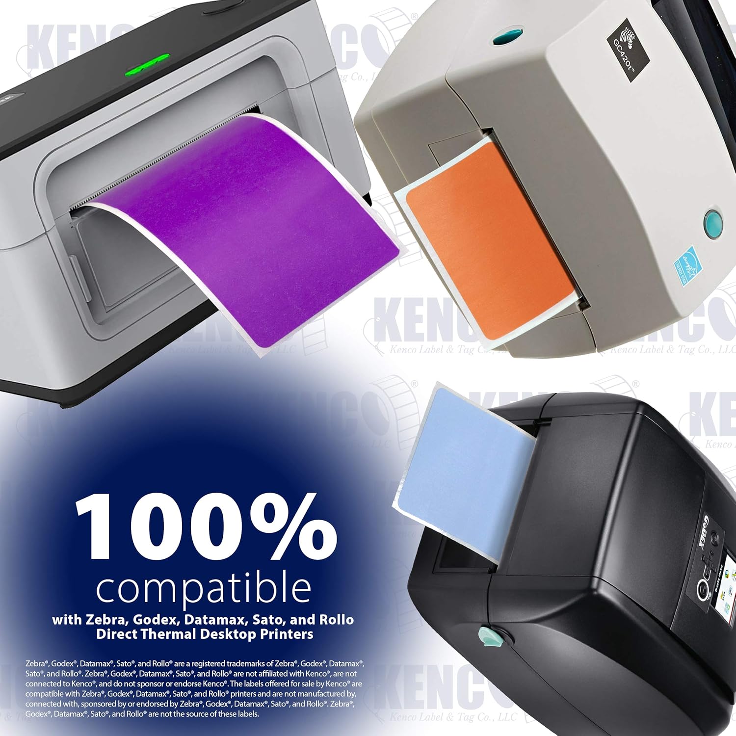 4" X 6" Direct Thermal Perforated Stickers Labels for Shipping Labels, Inventory, and Color Coding - Compatible with Zebra, Rollo, Godex and More (Blue, 1 Roll) - Image 5