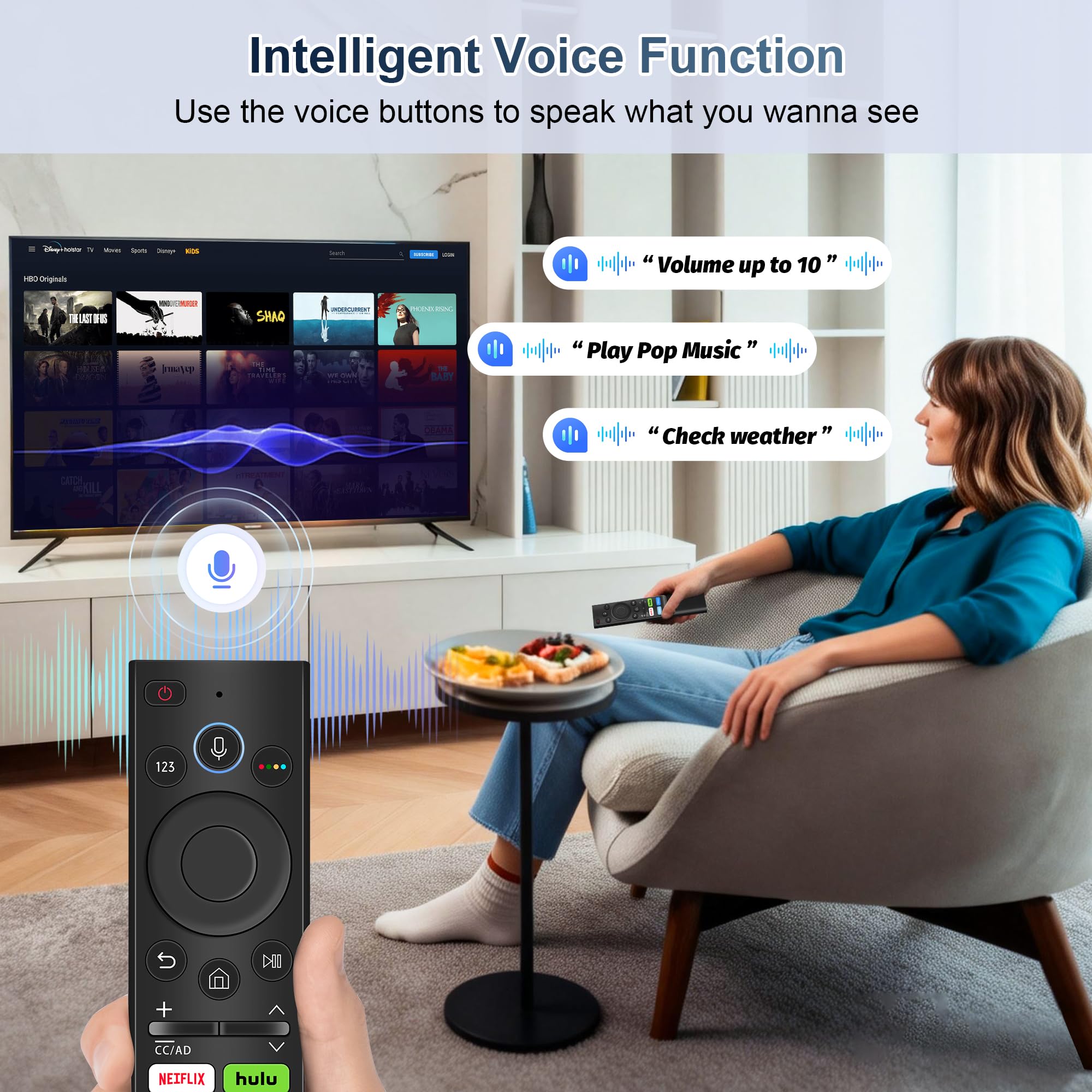 Reemplazo universal de voz para Samsung TV, para todos los mandos a distancia Samsung para Smart TV con control de voz, para Samsung Frame, Crystal 4K UHD, Neo QLED 4K/8K, OLED, QLED Smart TV