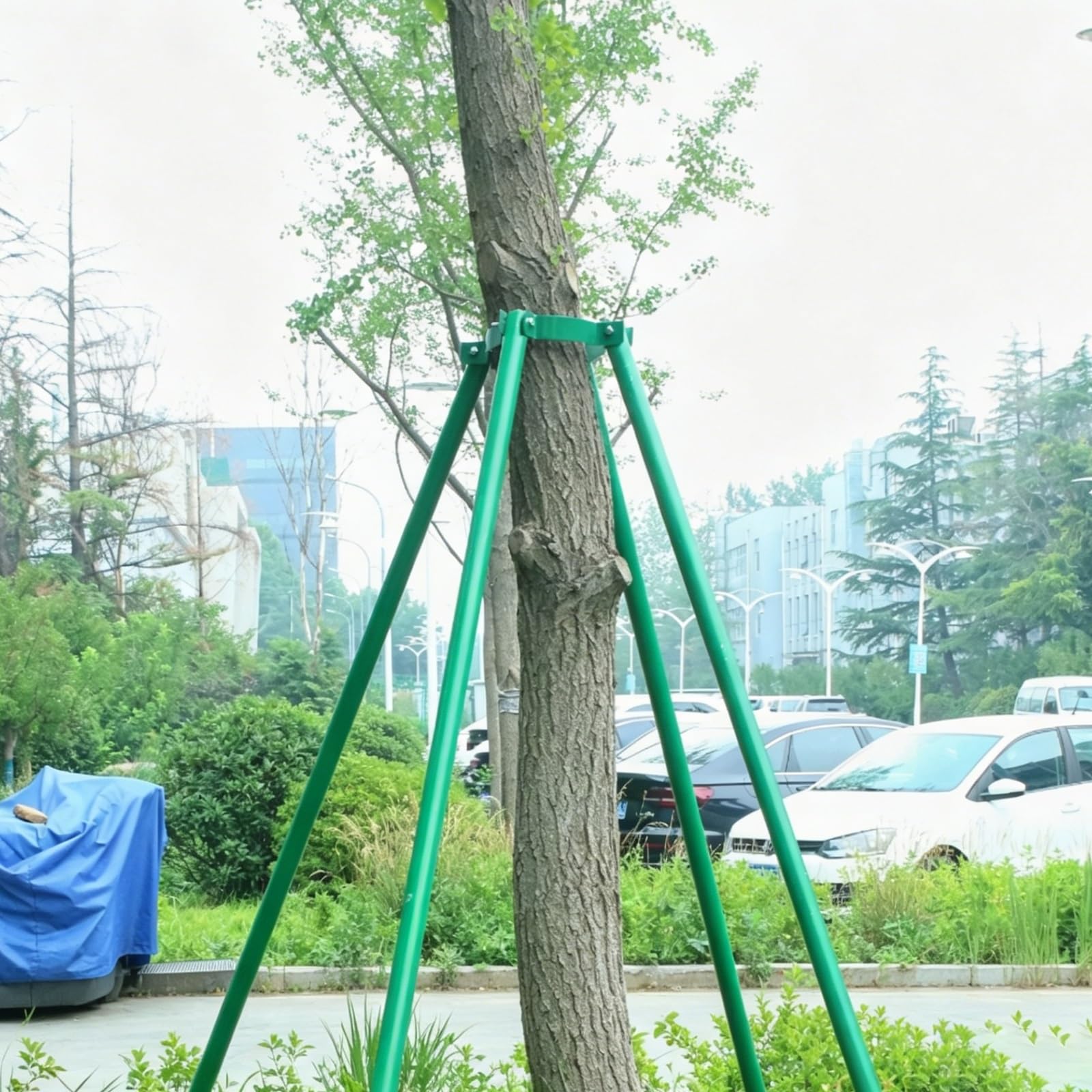 WLCGYD Heavy Duty Tree Supports for Leaning Tree, 3 4 5 6 7 8 Ft Adjustable Tree Stabilizer Stake Kit for Outdoor Garden Patio, Tree Crutchtree Support Pole(1.2m/3.9ft)