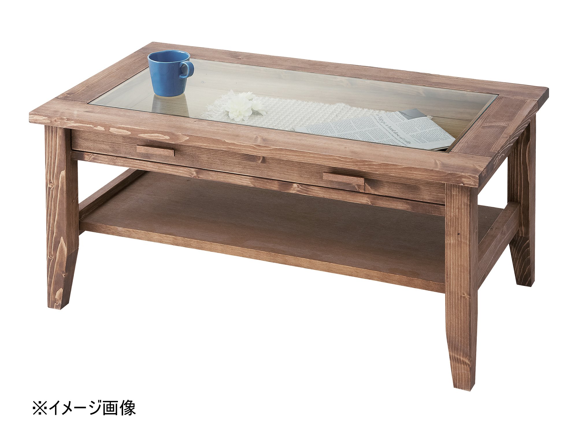 Amazon.co.jp: AZUMAYA ローテーブル センターテーブル 幅90cm