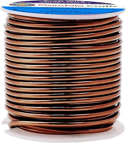 Vista 327 de Mandala Crafts Alambre de aluminio anodizado de calibre 8 para hacer joyas, alambre neutro flexible de color de 128 pies, flexible y flexible