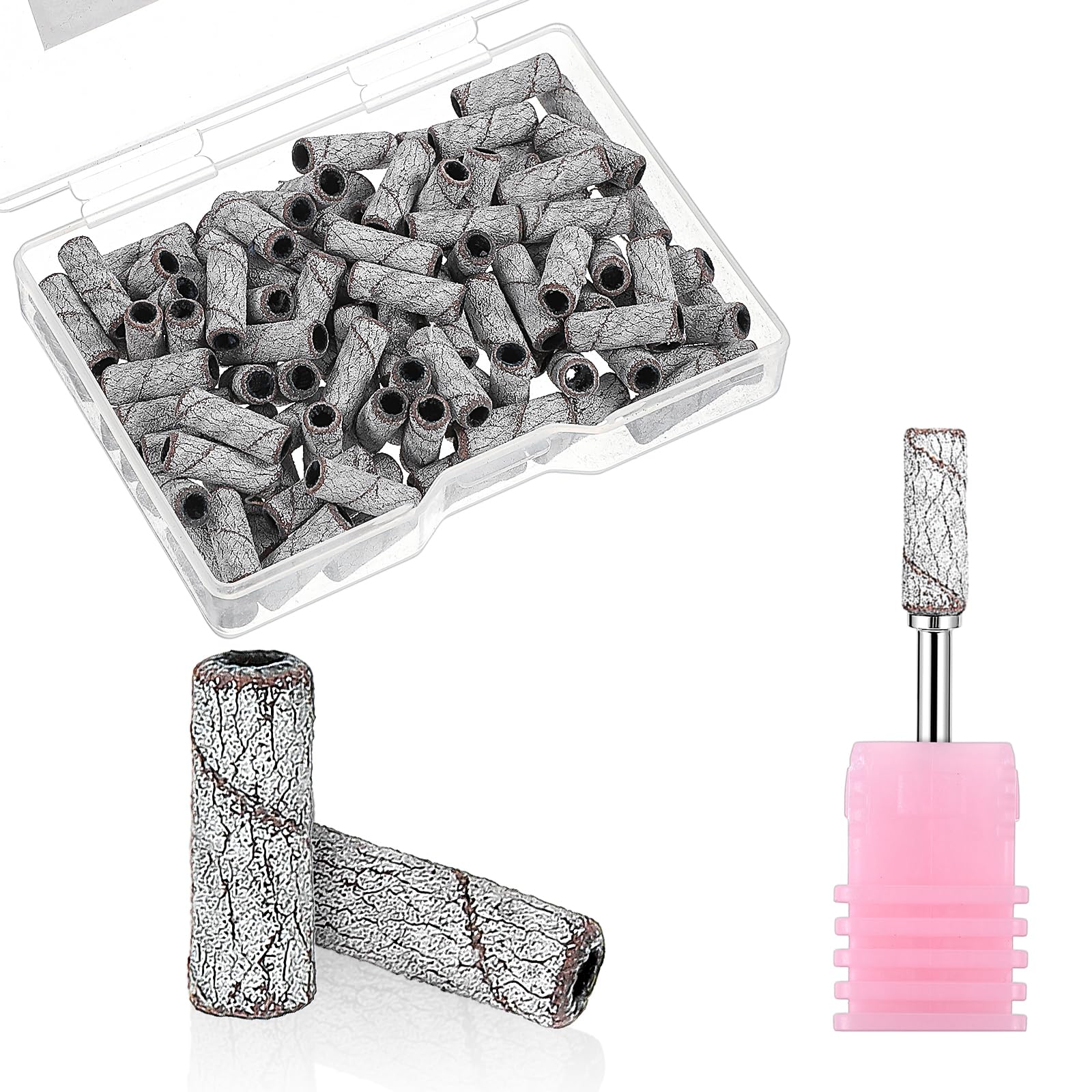 120 Schleifbänder Für Nagelfräser – 4 Körnungen (80-240), Inkl. 2 Bohrerspitzen, Für Nageldesign