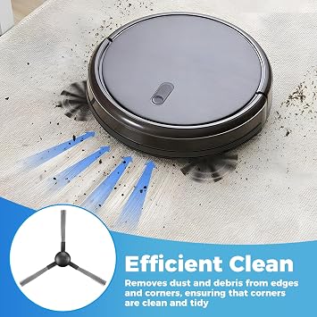 6Pcs Side Brush Replacement Robust Efficient Cleaning Vacuum Cleaner Replacement Side Brush Part Improved Cleaning Effect Sweeping Robot Spare Part Easy to Replace for bObsweep