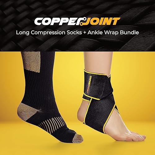 Miniatura 2 de CopperJoint Paquete de calcetines de compresión y calcetines de compresión, soporte para piernas, tobillos y pies, comodidad durante todo el día,
