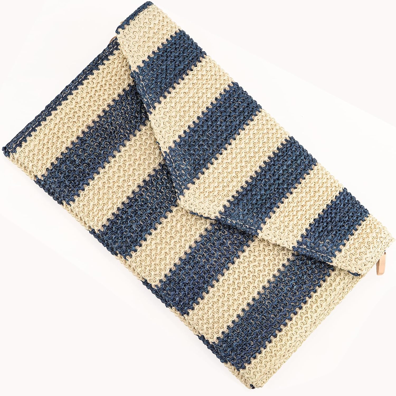 Summer Woven Straw Clutch Purse for Women,Elegant Beach Crossbody Bag, Boho Evening Handbag