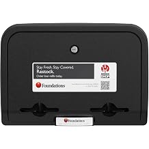 Foundations 300-LD-02 Changing Table Liners Dispenser - Disposable Liners for Elements Changing Station - Easy to Use, Holds up to 50 Paper Liners - with Dispenser Locks - Black