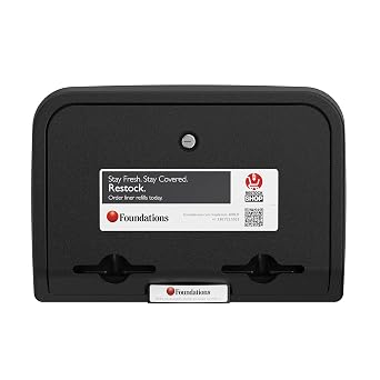Foundations 300-LD-02 Changing Table Liners Dispenser - Disposable Liners for Elements Changing Station - Easy to Use, Holds up to 50 Paper Liners - with Dispenser Locks - Black