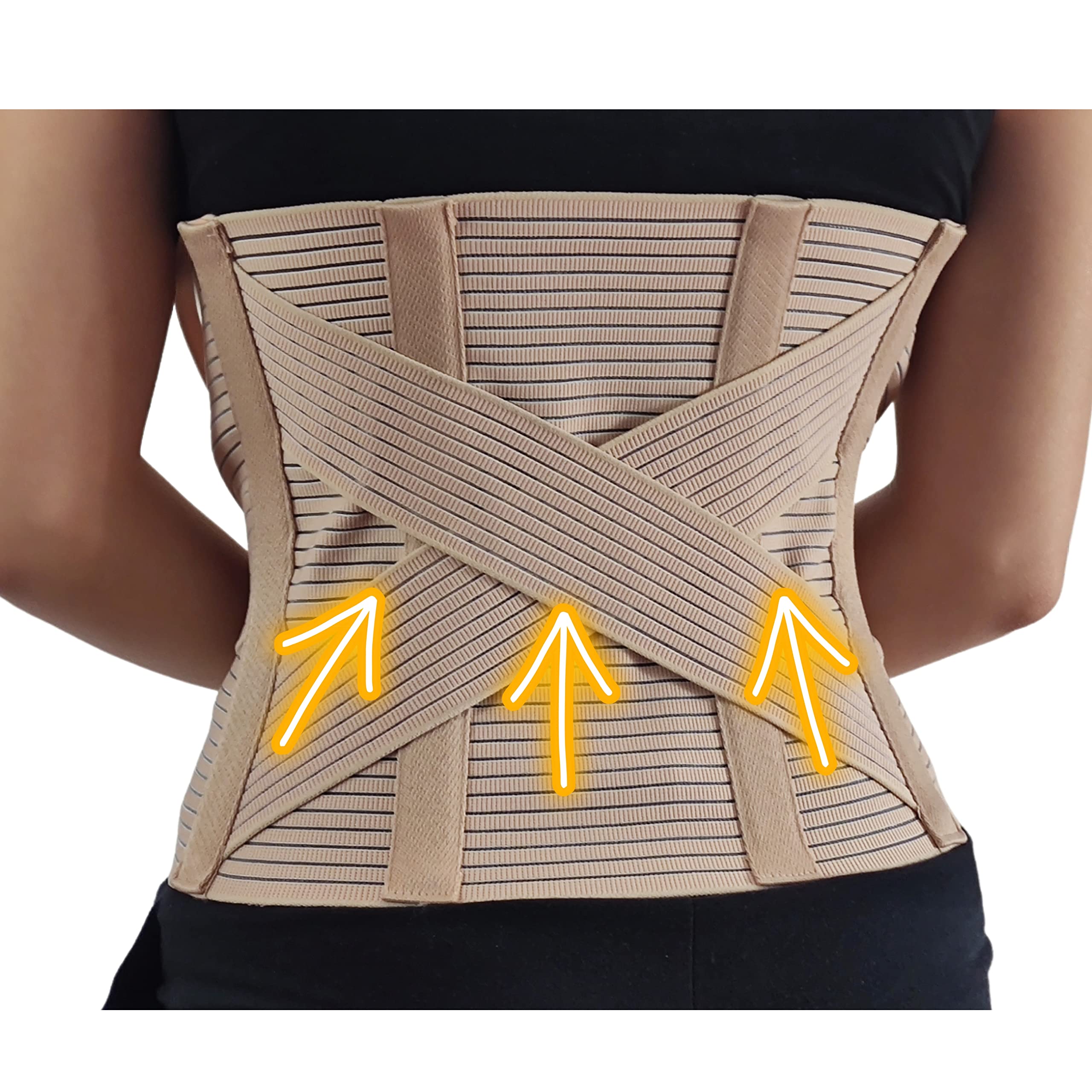 GYOUNG Fascia Lombare Supporto Schiena correttore posturale busto lombare con stecche fascia lombare ortopedica