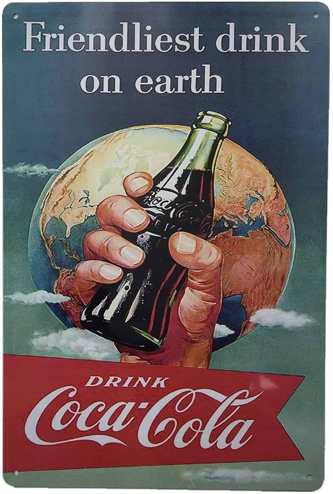 Amazon.co.jp: メタルヴィンテージブリキ看板装飾-コカコーラ バーパブ
