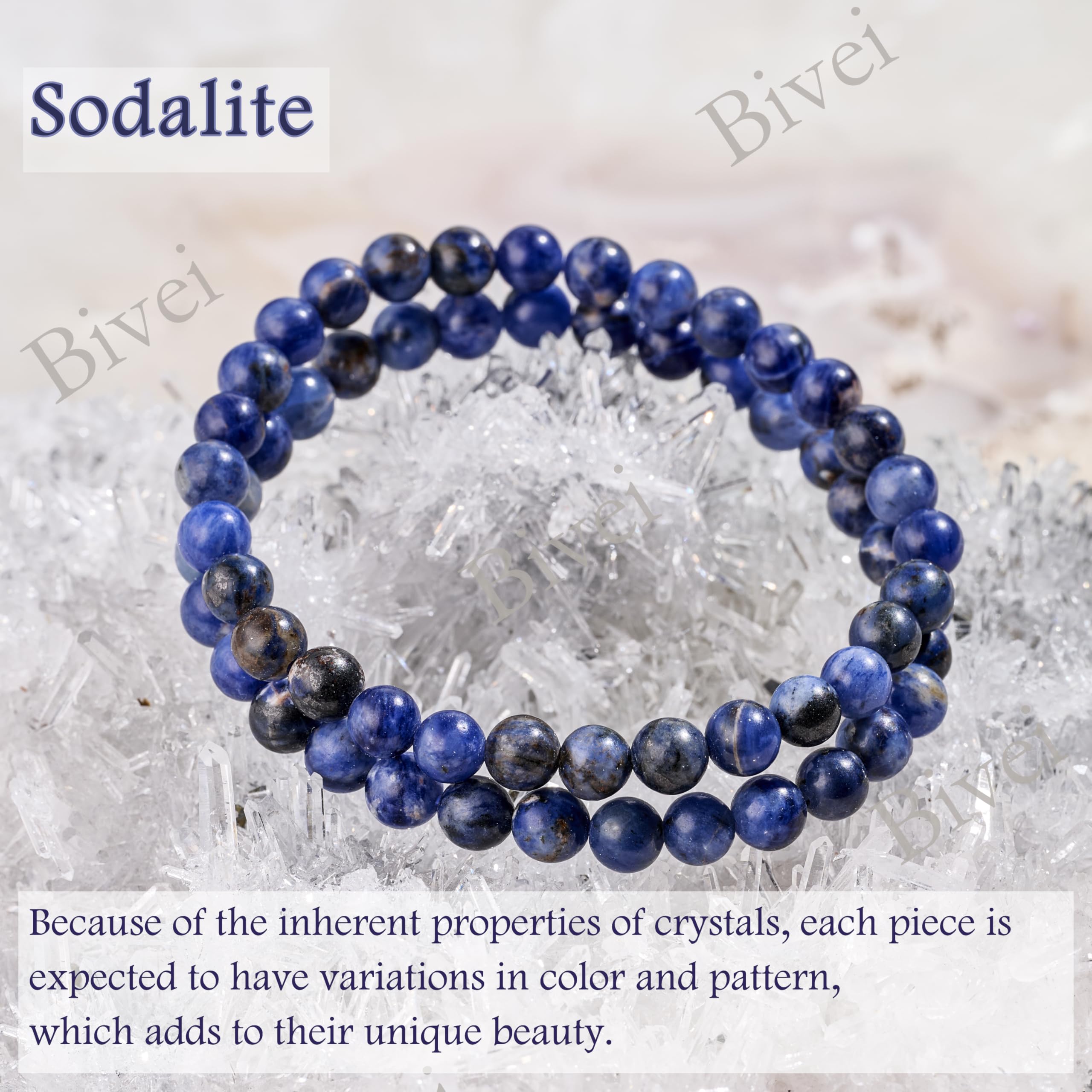 Bivei signora braccialetto perline 6mm semiprezioso cristallo naturale elastico elastico cristallo accessori regalo di yoga