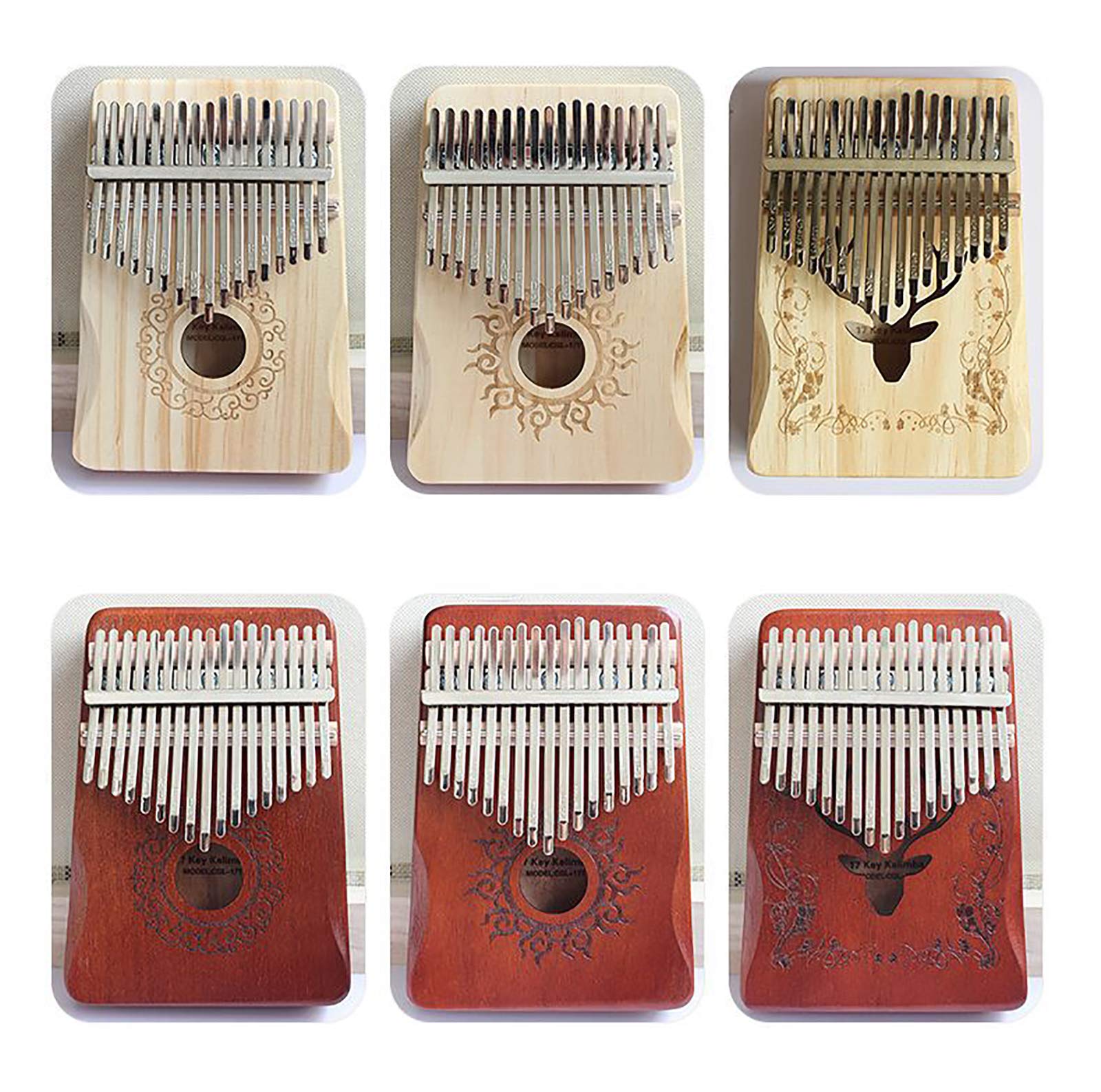 17 Chiavi Kalimba, Mogano Finger Piano Studio Istruzione Tune Martello,Professionale Marimba Musicale Pianoforte Music Lover Strumento,Con La Sintonizzazione Martell MahoganyA