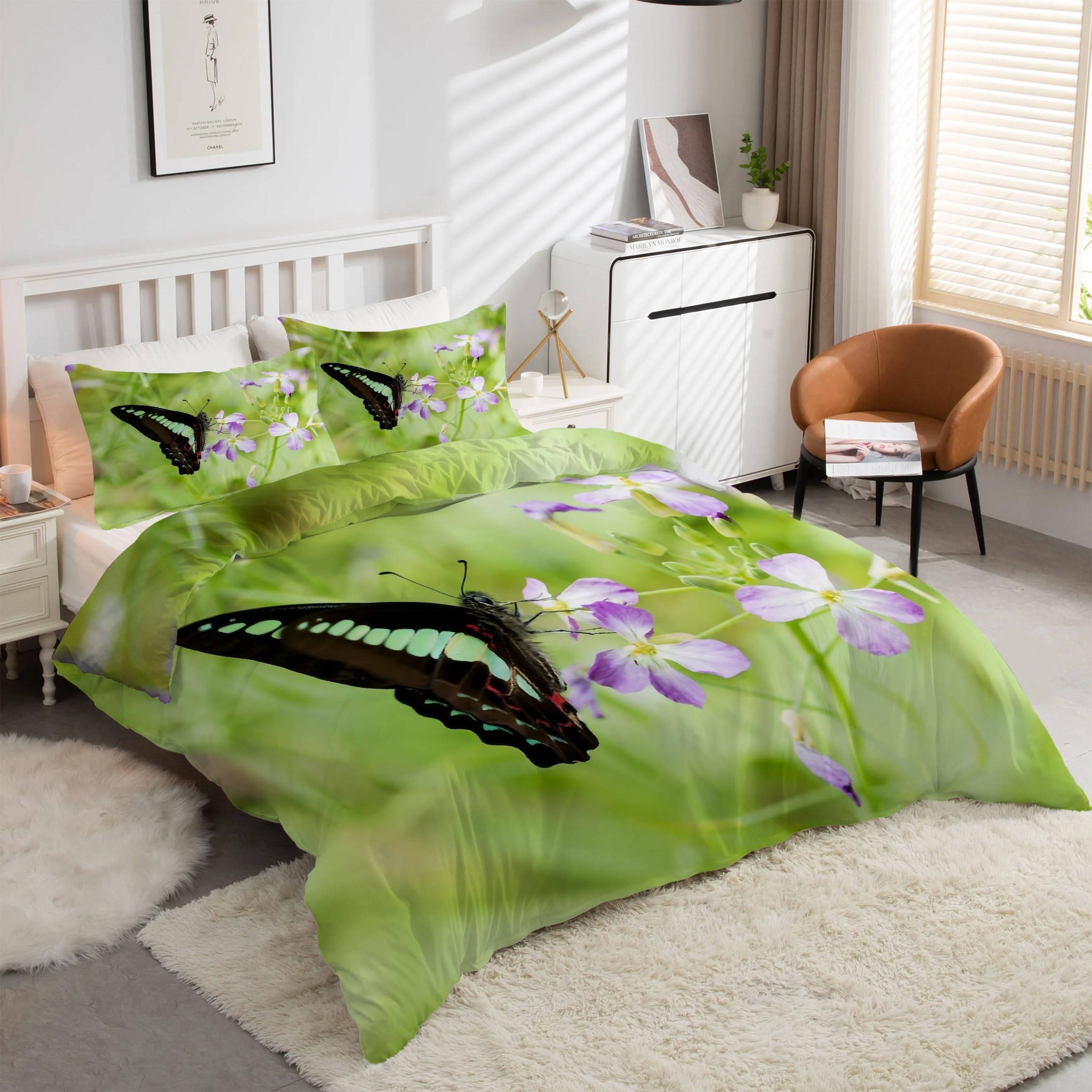 Parure de lit 90x190 papillon bleu pour transformer la chambre d'enfant en oasis de calme