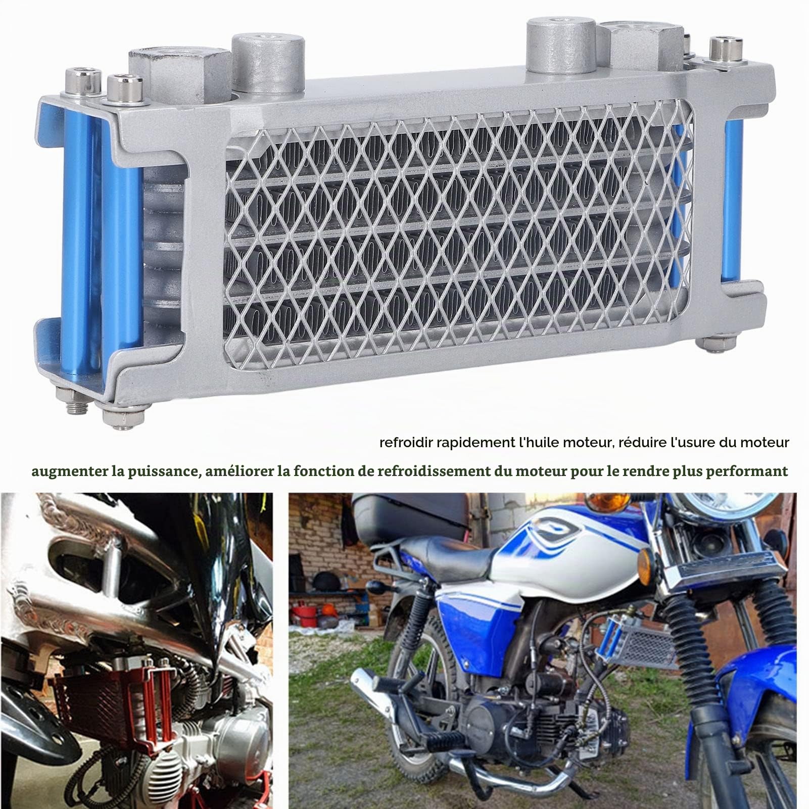 Radiateur de Refroidissement D'huile Moteur, Kit de Radiateur D'huile de Moto pour Moteur Monkey 125 50 Cc à 150 Cc Dirt Pit Bike
