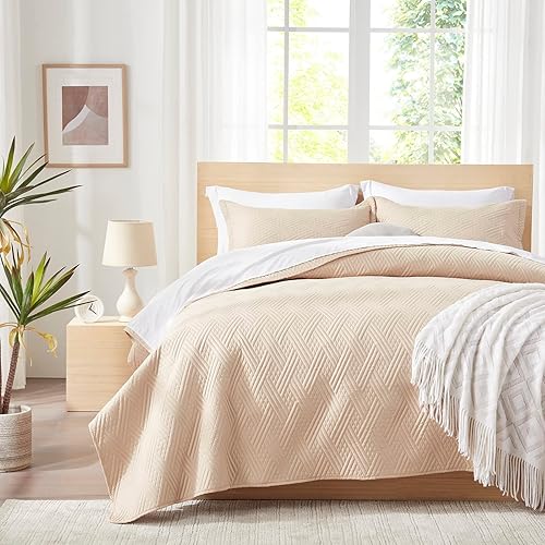 Haglurom Juego de ropa de cama de 3 piezas, colcha de microfibra ligera y suave, 90 x 98 pulgadas con 2 fundas de almohada, lujoso y cálido edredón