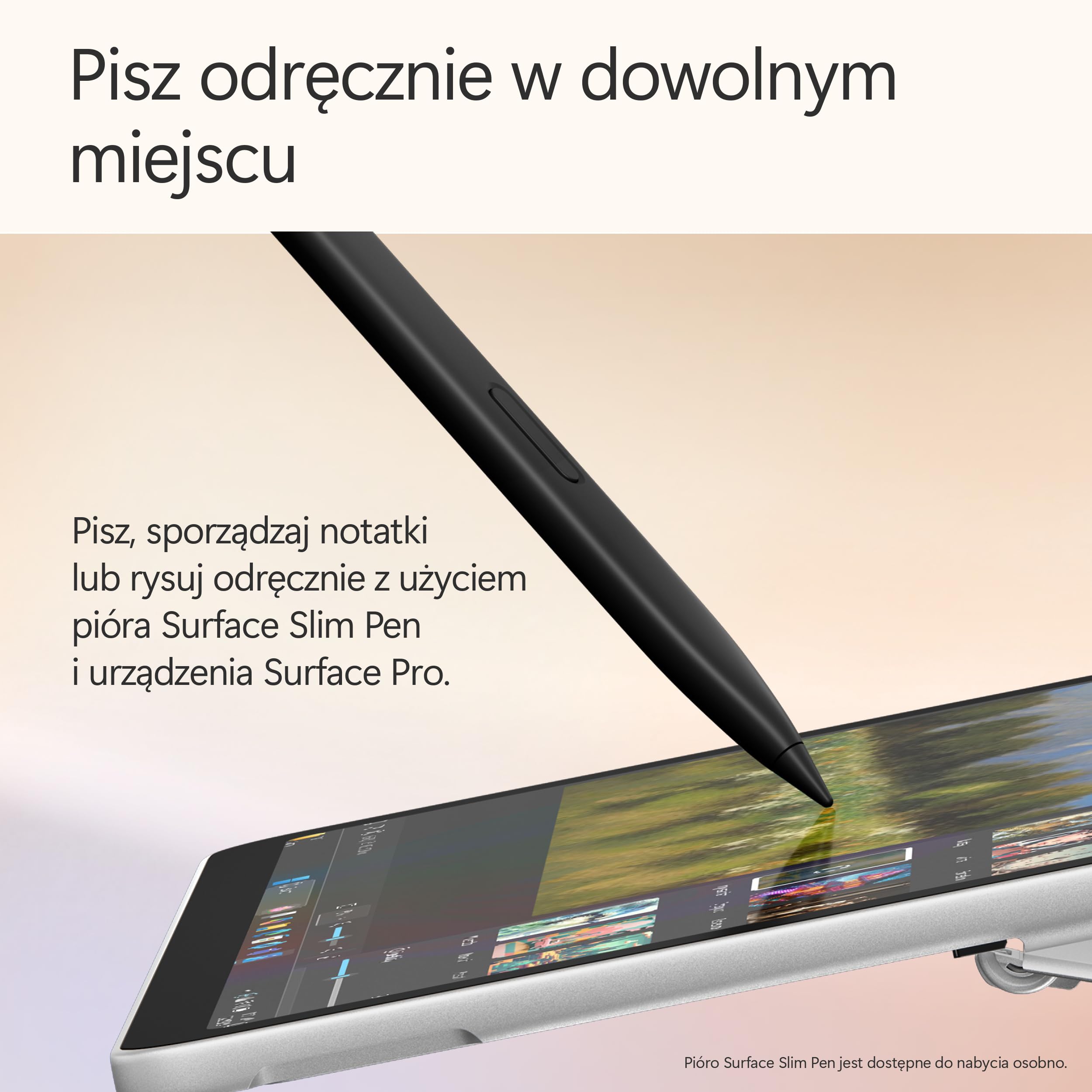 Microsoft Surface Pro | Copilot+ PC | 12-calowy ekran dotykowy LCD | Snapdragon® X Plus | 16 GB pamięci RAM | 256 GB SSD | Najnowszy model, 1. edycja | Platyna