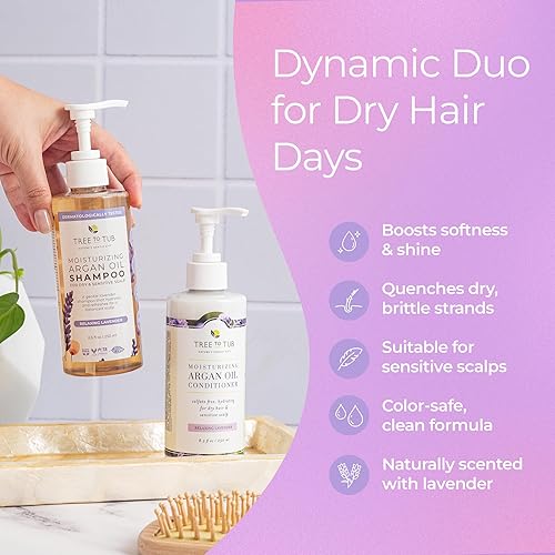 Miniatura 9 de Tree To Tub Juego de champú y acondicionador sin sulfatos para cabello graso encrespamiento cuero cabelludo sensible champú y acondicionador de