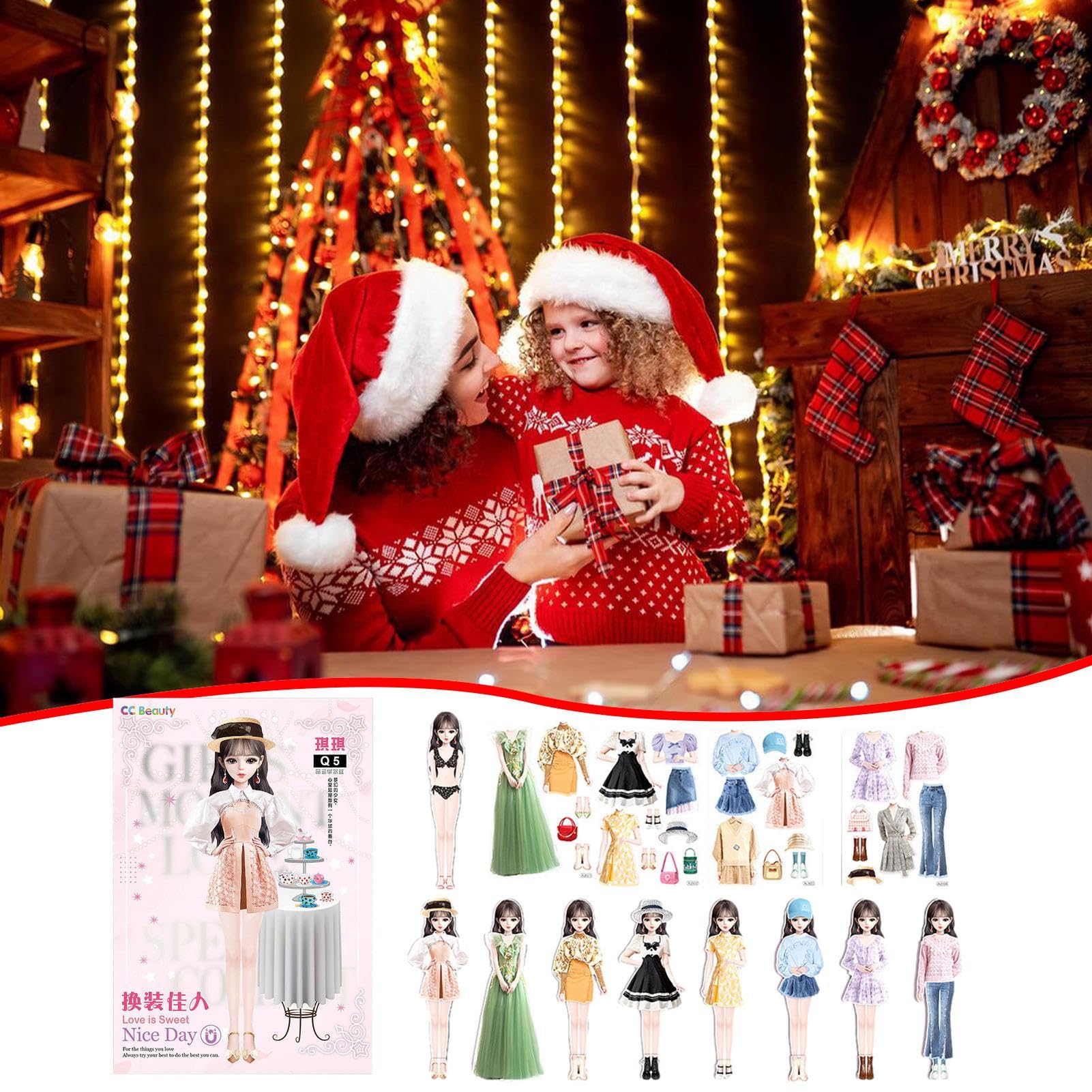 Puppen, magnetisches Papierpuppen-Set, sicher und harmlos, tragbare Papierpuppe zum Ankleiden von Prinzessinnen, leicht zu greifendes Geschenk für Mädchen ab 4 Jahren
