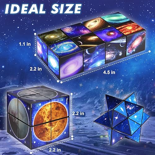 Miniatura 6 de Star Cube - Juego de cubos mágicos, cubo Yoshimoto 2 en 1 para niños y adultos, juguete para niños y niñas de 8 a 12 años