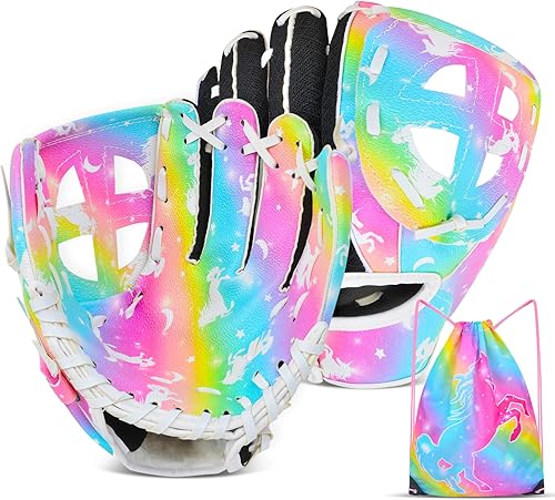 Guante de béisbol para niños, guantes de sóftbol, guantes de béisbol y sóftbol para niños y niñas, guante de pelota para entrenamiento y juego de