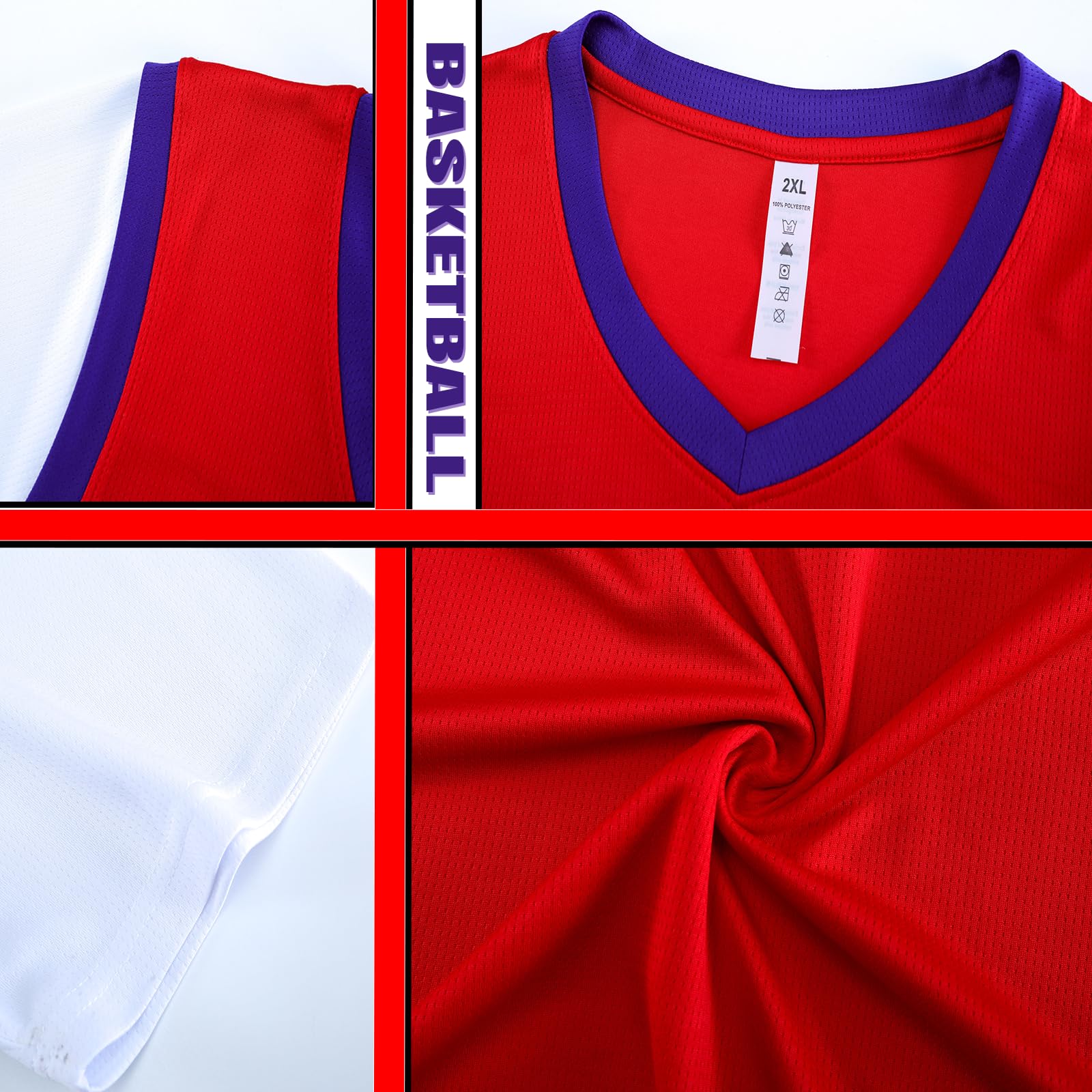 Basketball Trikot mit ärmel Herren Personalisierte Basketball Trikot Kinder Basketball Jersey Trikot Shirt und Shorts 2 Teiliges Set Basketballtrikot mit Team/Name/Nummer/Logo