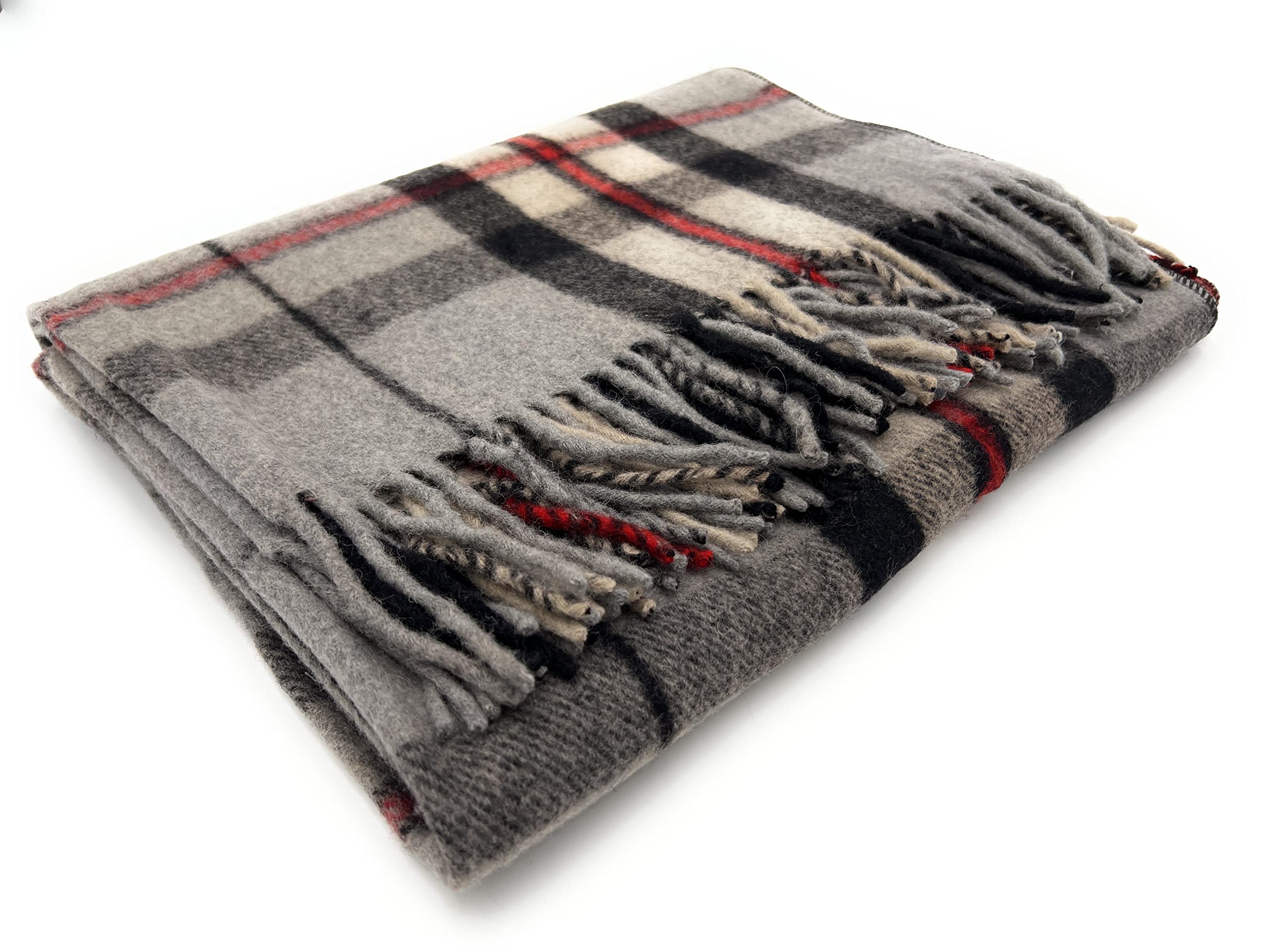 Tartan Tweeds Thomson Grey Tartan Knee Travel Rug Blanket Throw Wool (Thomson Grey)