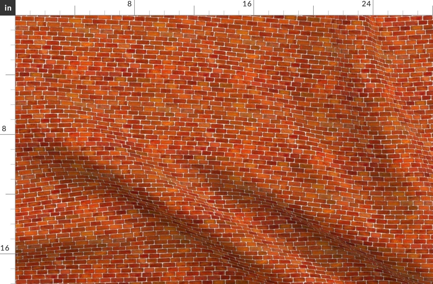 Spoonflower Fabric - Small Red Stone Brick Architecture Building Printed on Organic Cotton Sateen Fabric by The Yard - Sewing Quilting Apparel Home Decor