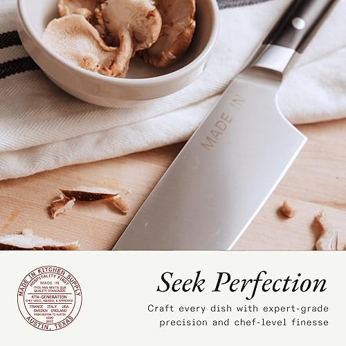 Miniatura 4 de Made In Utensilios de cocina - Cuchillo de chef de 8" Francia - Espiga completa con mango de madera de olivo