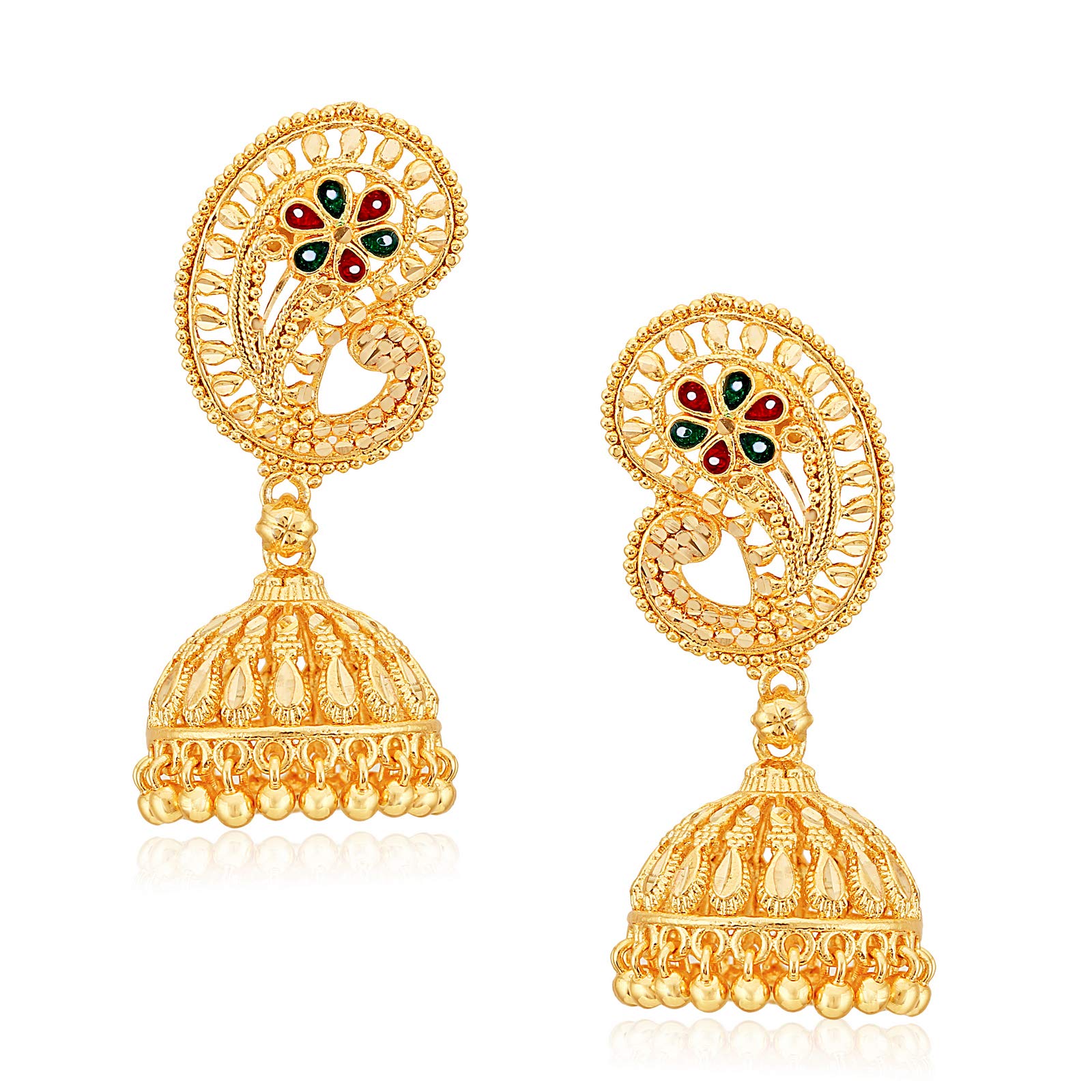 VFJ VIGHNAHARTA FASHION JEWELLERY Golden Brass Non-Precious Metal Traditional Alloy Gold and Micron Plated Jhumki Earring valentine day gift valentineday gift for her gift for him gift for women gift for men love gift gifts ValentinesDay2023 for Wome (B07QBPV9BY) Amazon Price History, Amazon Price Tracker