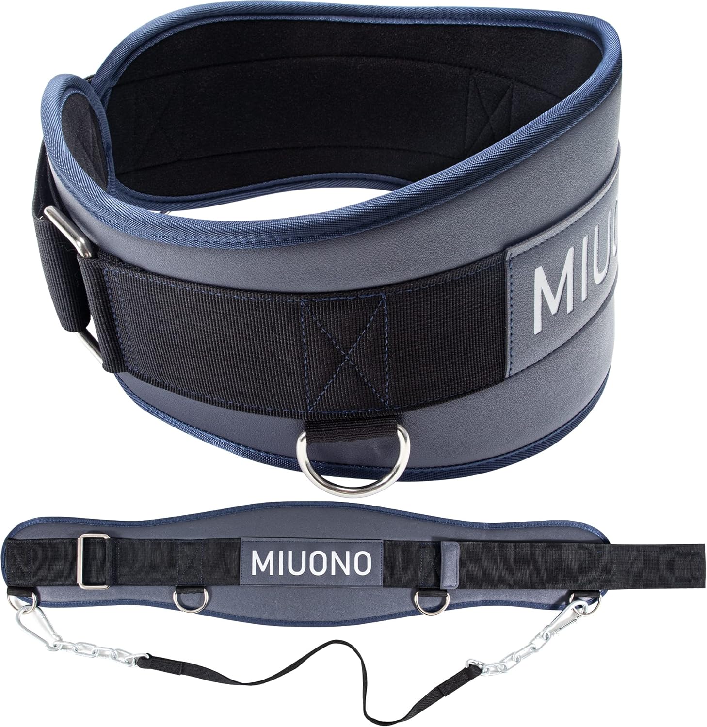 MIUONO Weight Lifting Belt, Adjustable Dip Belt with Nylon Strap Great