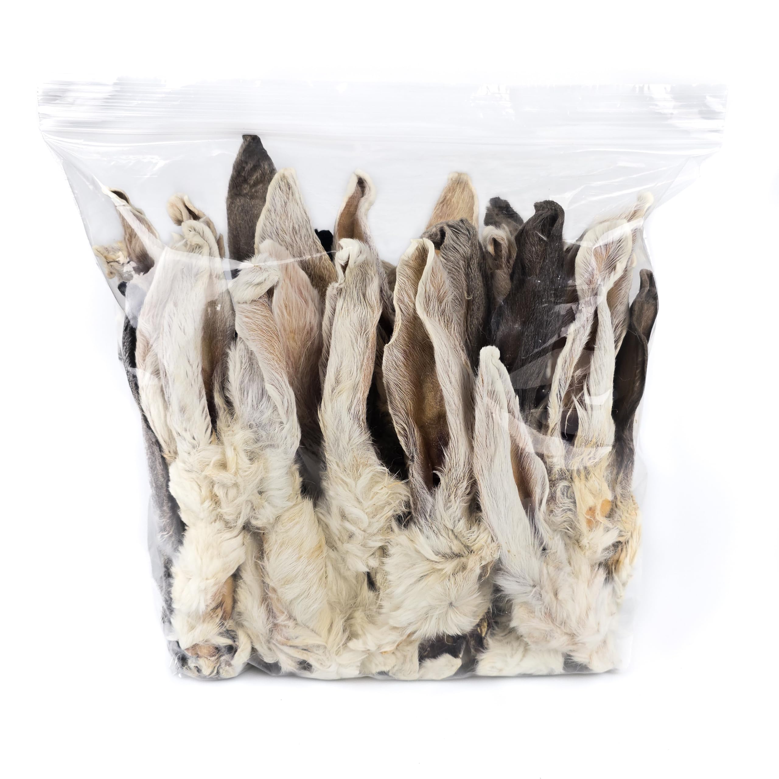 HERONS 1kg Premium Rabbit Ears with Fur - PREMIUM RABBIT EARS - 100% Natural Dog Treats Chews, Perfect for BARF Diet, Hypoallergenic Chew for Puppies, Adults & Seniors