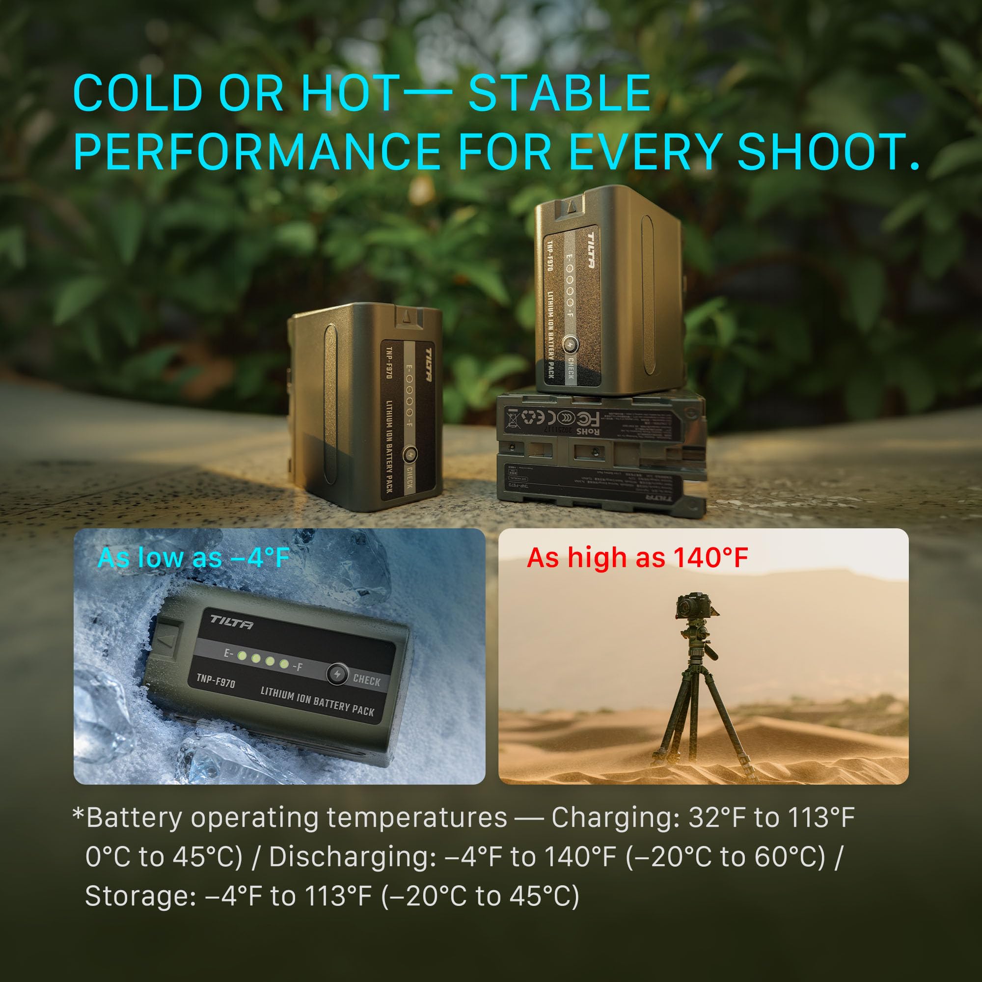 Tilta NP-F970 Batterie, 10500mAh pour Caméscopes, Moniteurs, Lumières LED