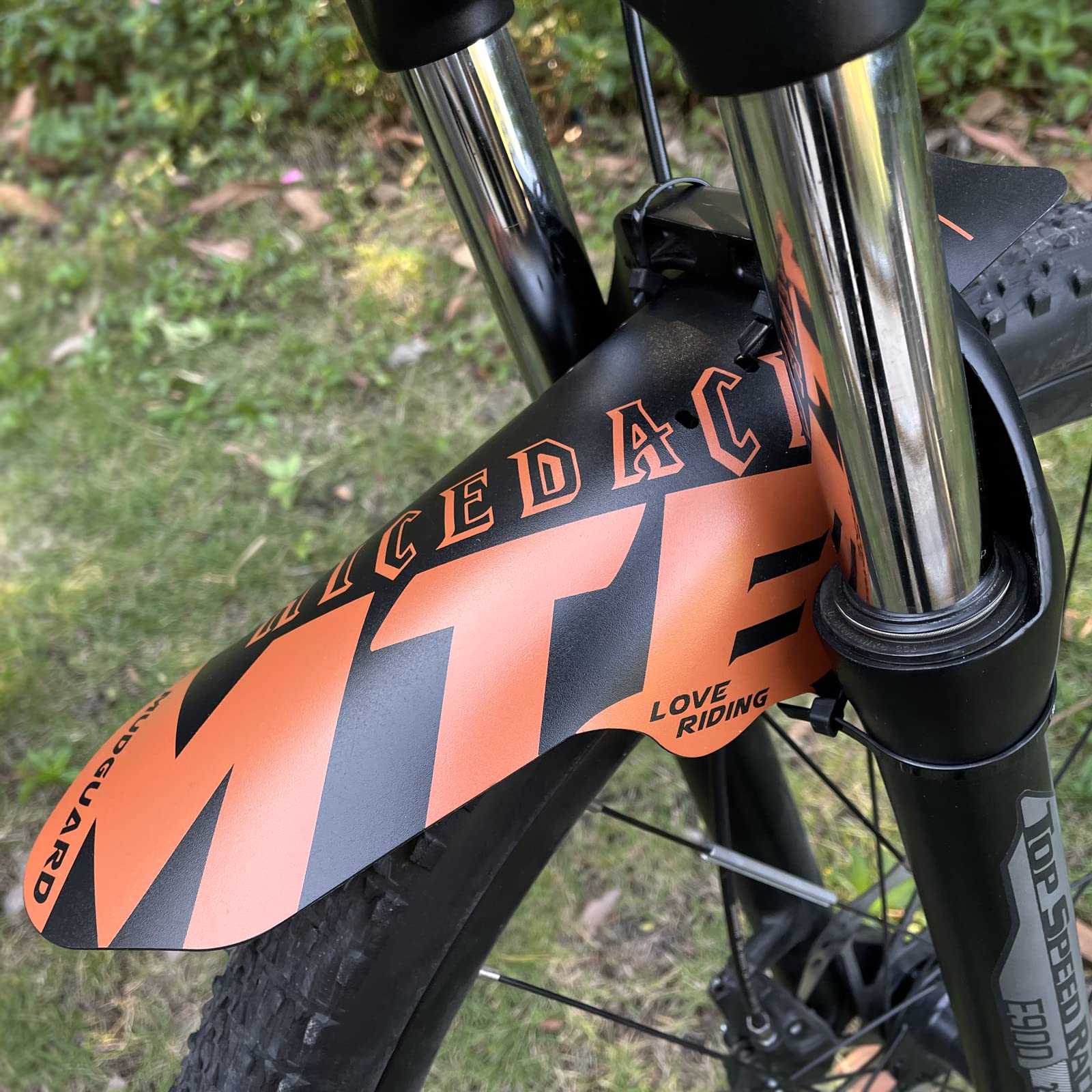 Garde-boue Télescopique Vélo - Rapide à Fixer, Compatible VTT/route, Diamètre 17-28mm, Rouge