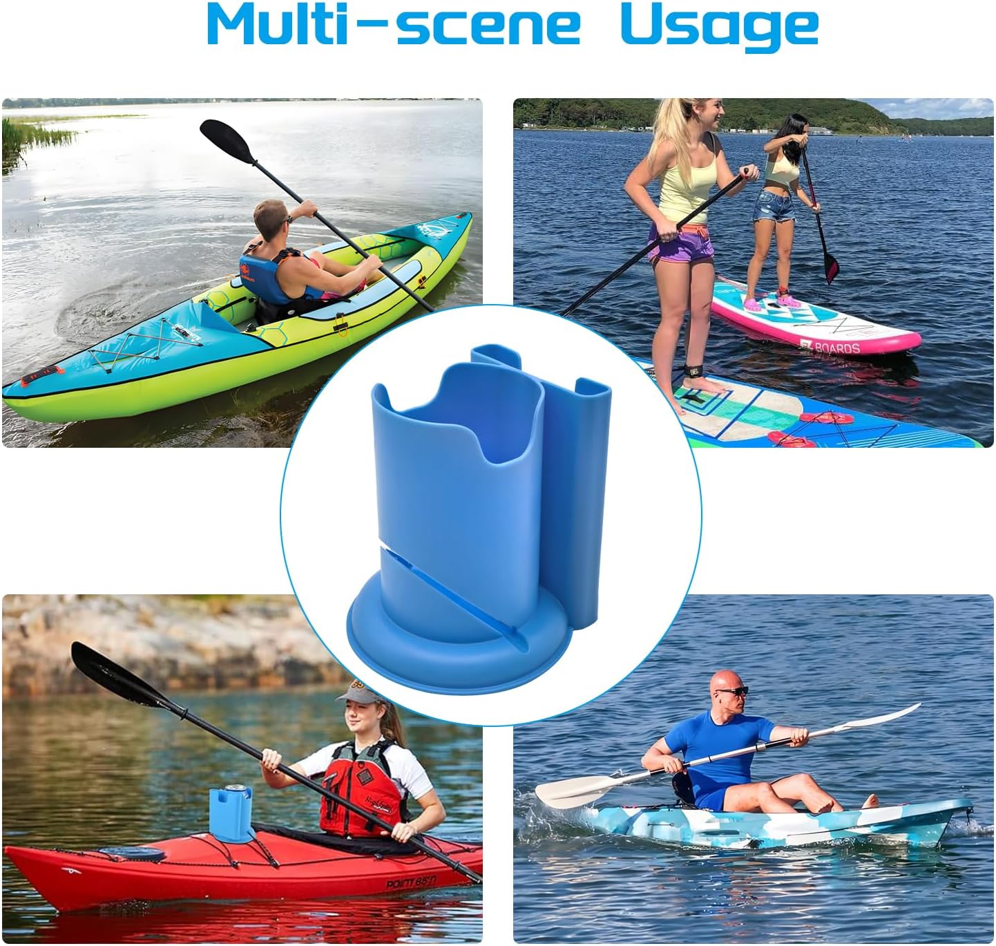 Mugxnem Kayak Cup Holder & Phone Holder, Paddle Board Drink Holder for Cups, Cans & Bottles, Universal Accessory for Kayaks, Paddleboards, Canoes, Surfboards - Image 6
