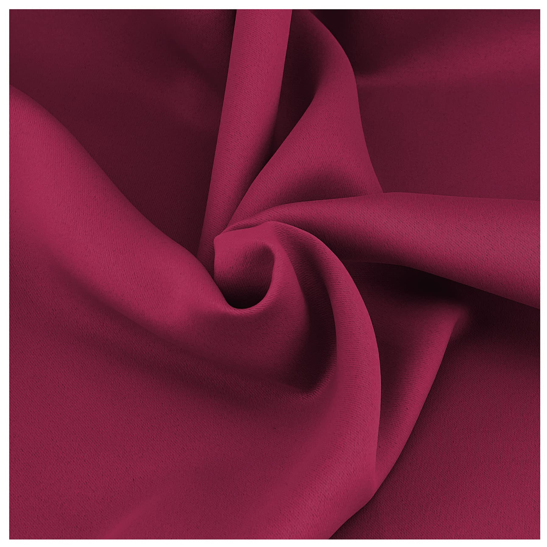 heimtexland®, 1 coppia di tende oscuranti termiche, con nastro per arricciare la tenda, modello 139, Poliestere, rosso bordeaux, AxL 245 x 135 cm