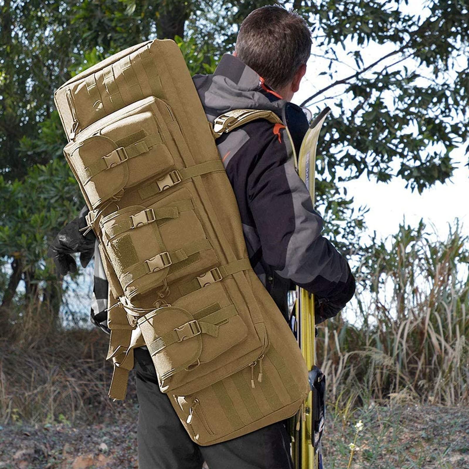 Custodia fucile da caccia,Borsa Protettiva da Fucile,Fucile di Canna da Pesca Borsa,Fodero Porta Fucili Imbottito,con Spalla Tracolla Militare Softair Soft Air Caccia
