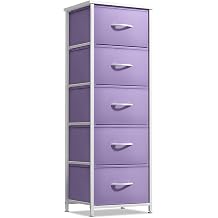 Sorbus Dresser for Kids Bedroom, Fabric Drawers 5 Drawer, Purple