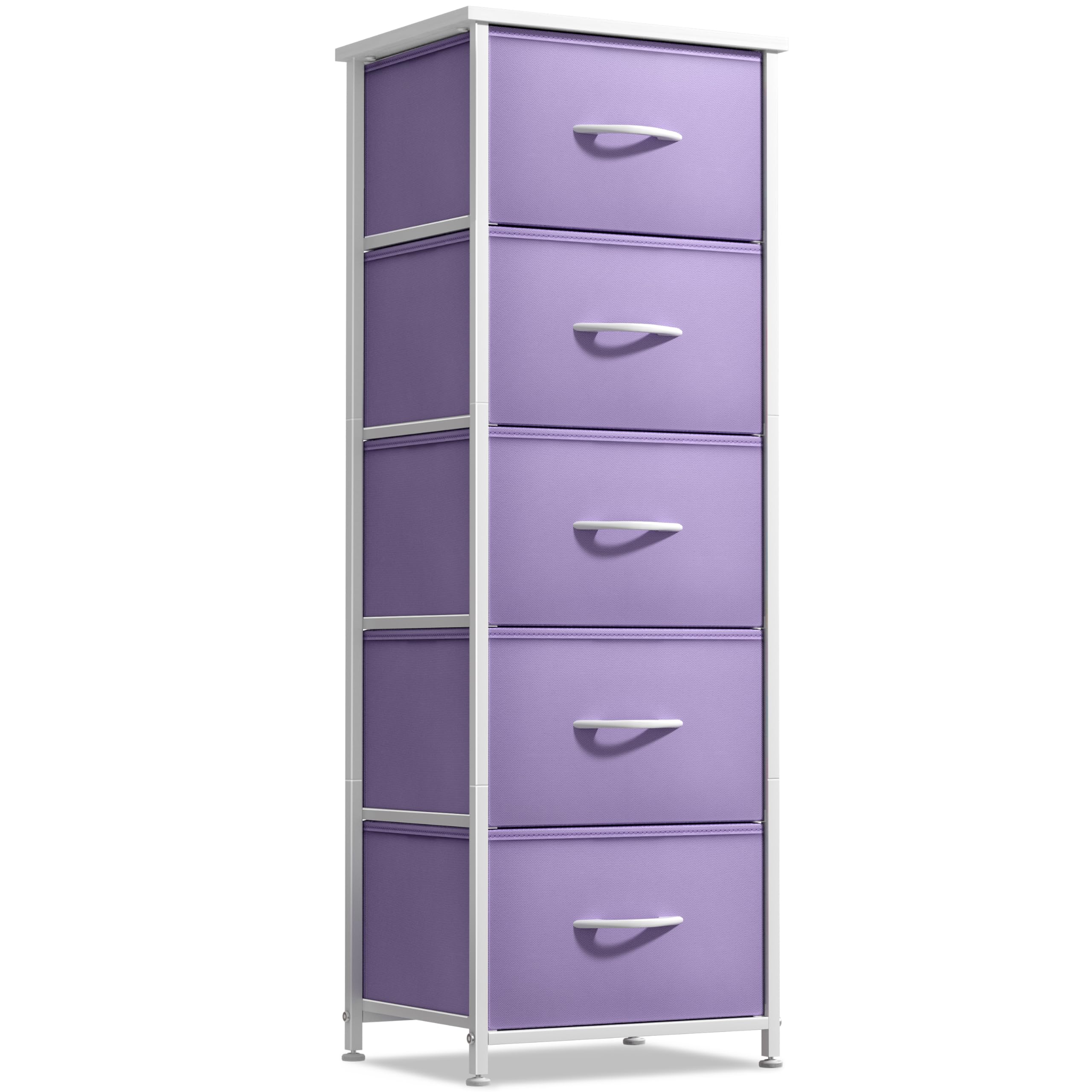 Sorbus Dresser for Kids Bedroom, Fabric Drawers (5 Drawer, Purple)