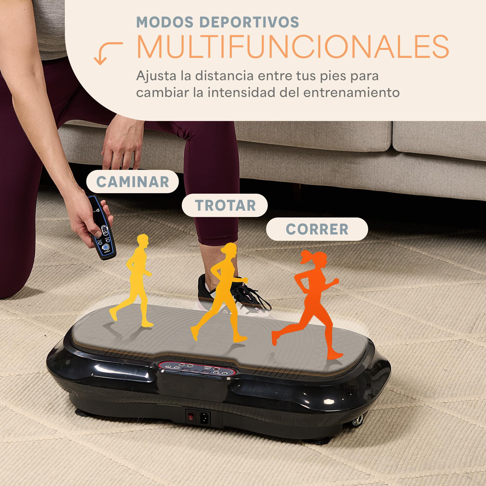 LifePro Waver - Máquina de Ejercicio con Placa de vibración para Entrenamiento Cuerpo Completo, 99 Niveles Velocidad, Bandas Resistencia, Control Remoto, Fitness en casa y Plataforma