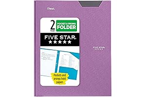 Five Star Stay-Put Folder: Purple Plastic Pocket Perfection